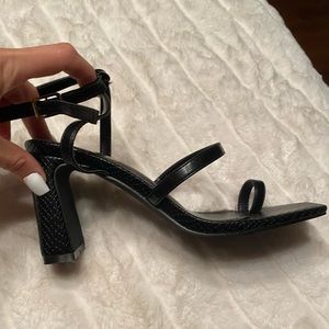 Black block heels